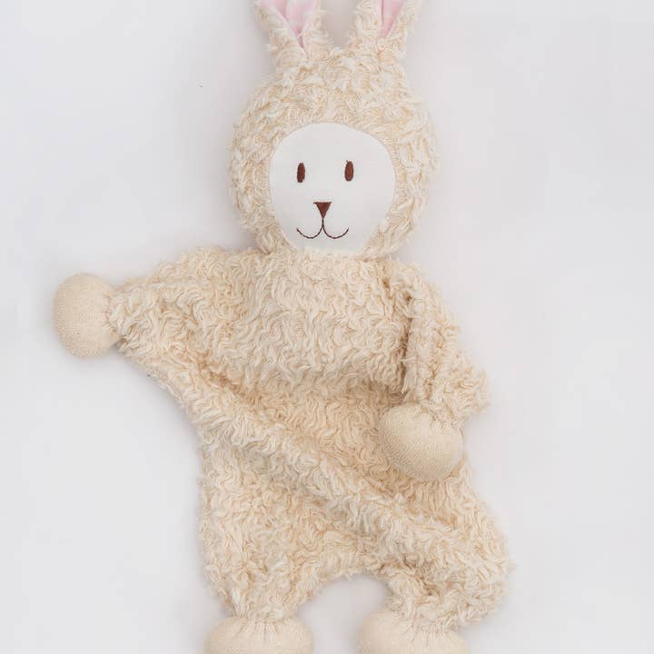 Under the Nile - Vente Peluche – enfant et bébé - Snuggle Bunny Lovey avec oreilles à rayures roses0