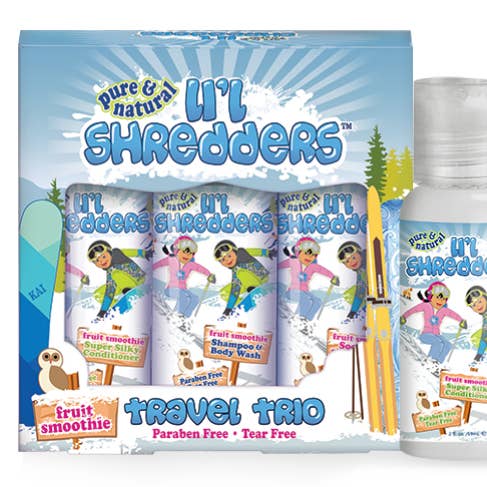 Li'l Shredders™ Fruit Smoothie Travel Trio for wholesale by The Little Bath Co.