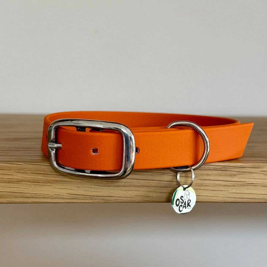 Oscar & co - Wholesale Pet Collar - Dog - Orange waterproof Biothane dog collar0