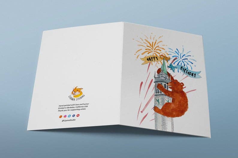 Liyana Studio - Wholesale Birthday Card - King Kong Bear - Funny Birthday Card2