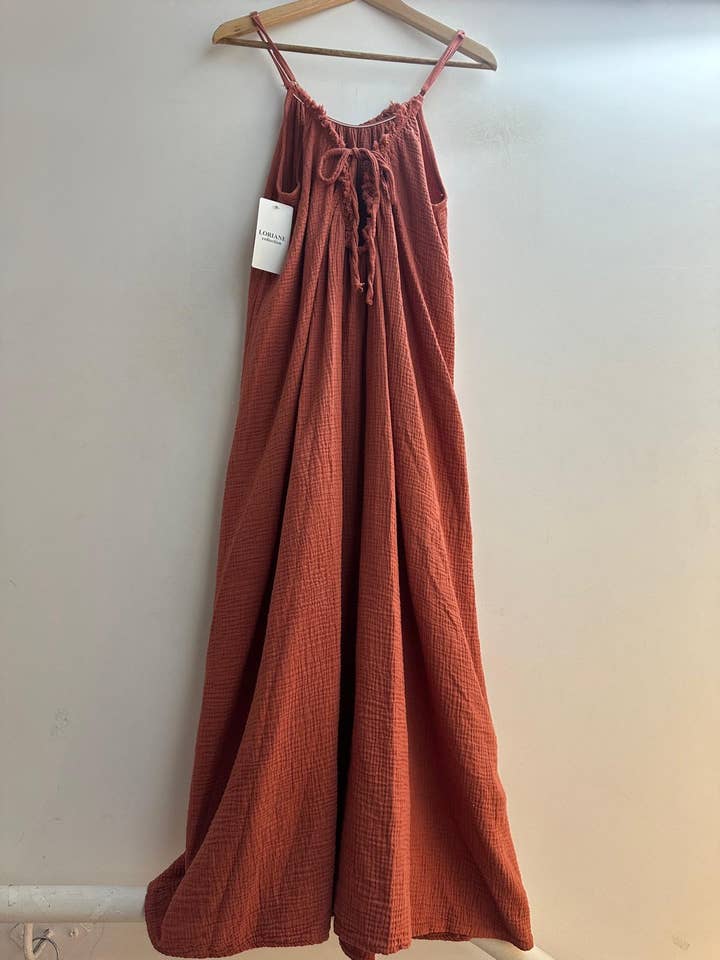 LORIANE - Wholesale Dress - Women's - 21876 Long cotton gauze dress9