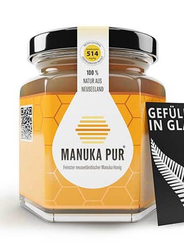 Manuka Honung glasfylld MGO 514+ 500g ”MANUKA PUR” för wholesale av TASTE FOR YOU