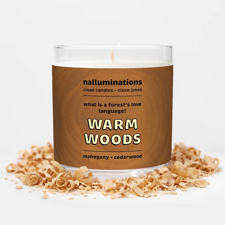 Nalluminations® - Clean Candles, Clean Jokes - Wholesale Jar/Filled Candle - Warm Woods Funny Candle | Clean Candles, Clean Jokes1