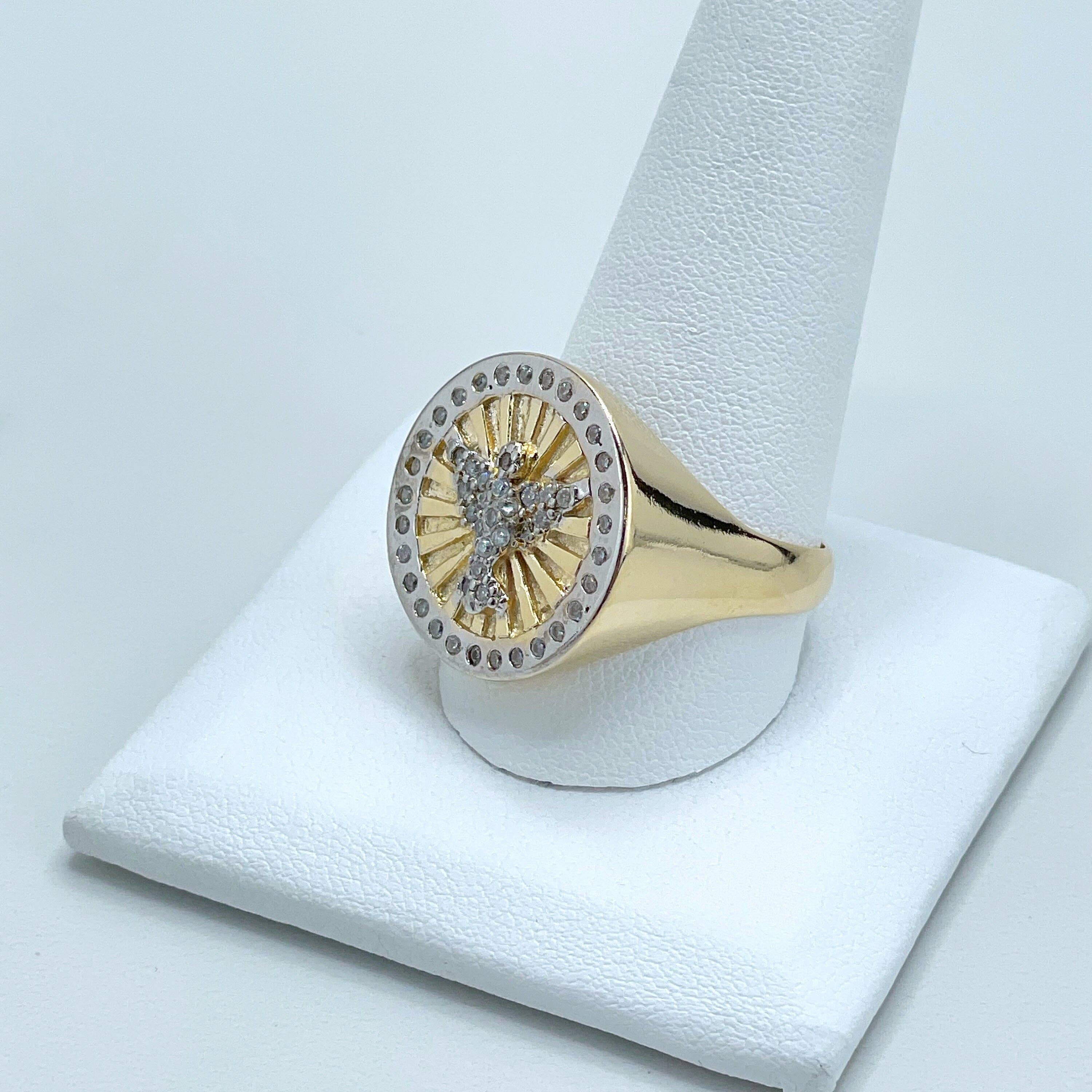 DIJU Jewelry - Vendita all'ingrosso  - Anello da uomo in oro 18k riempito con micro zirconia cubica e uccello in argento riempito, forniture per gioielli all'ingrosso3