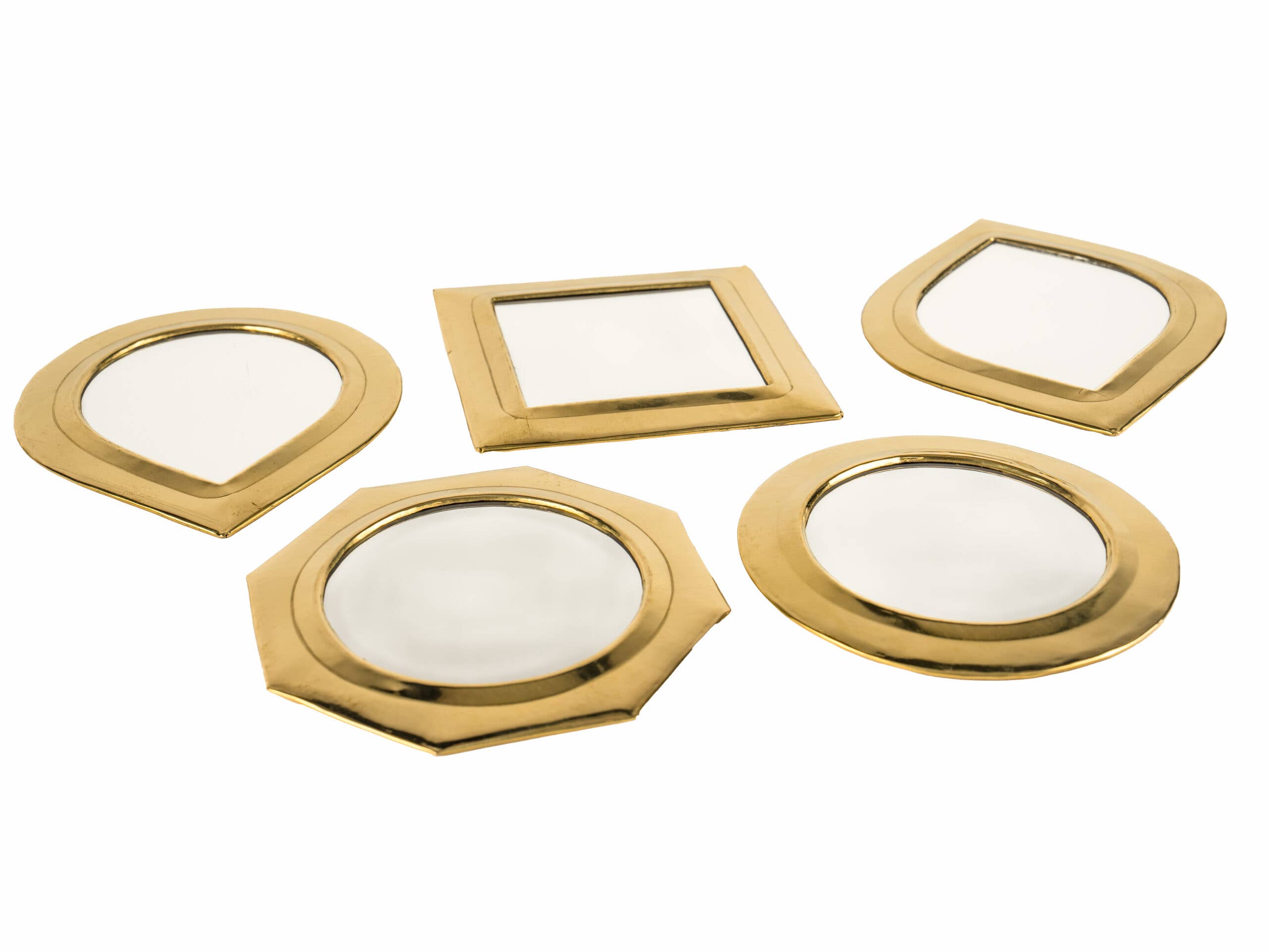 ZocoChic - Wholesale Wall Mirror - Moroccan Brass Mini Mirrors 10-14cm. Set of 5 Arab Mirrors1