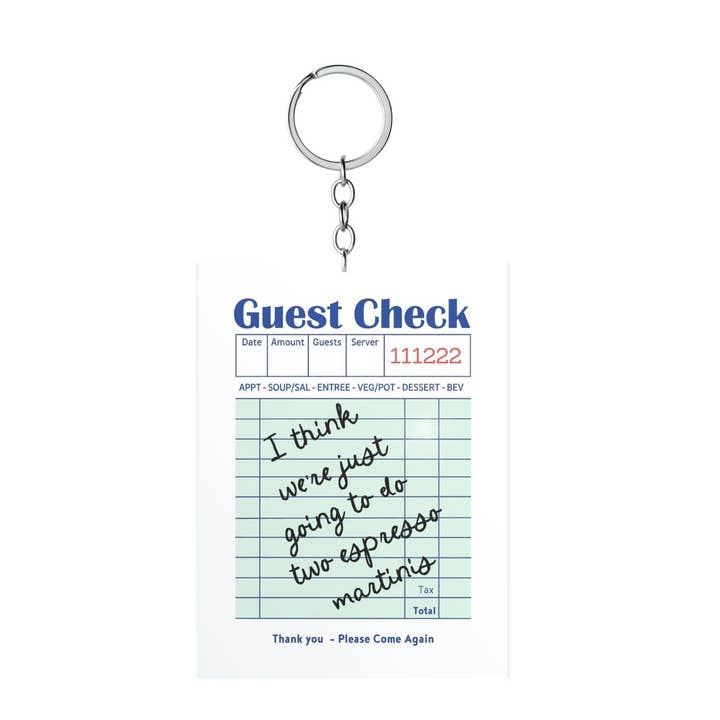 1st Allie - Vente Porte-clés – femme - Porte-clés tendance Espresso Martini « Guest Check »4