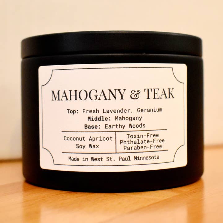 Mahogany & Teak Candle -6oz for wholesale by Sota Made