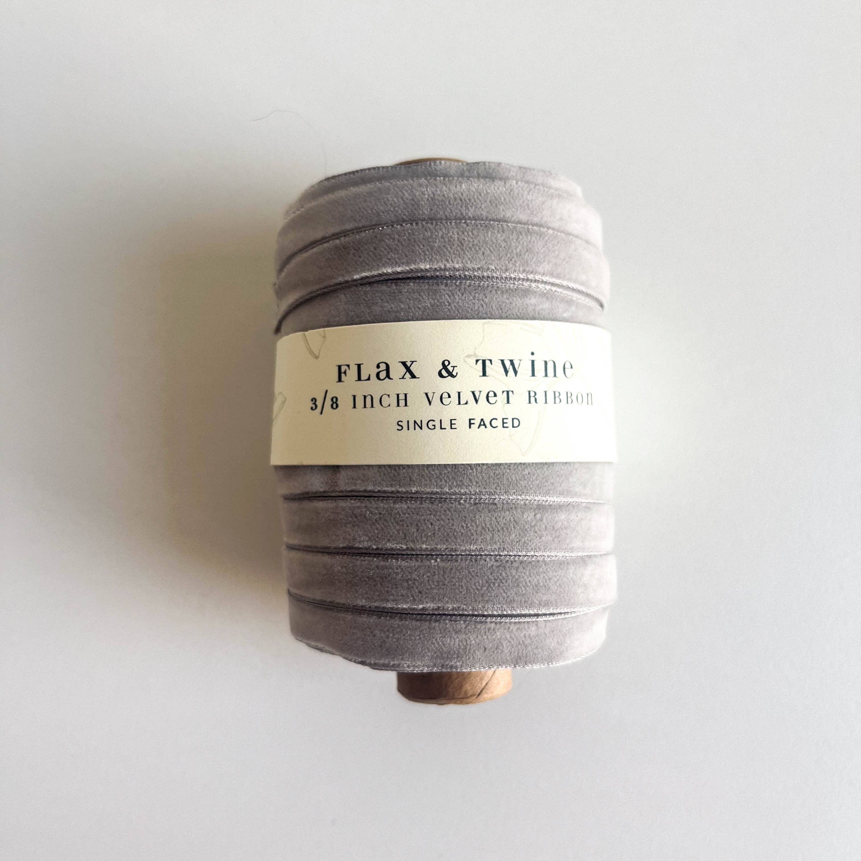 Flax & Twine - Wholesale Ribbon - Gift Wrapping - Flax & Twine 3/8" Velvet Ribbon - 30 Yards8