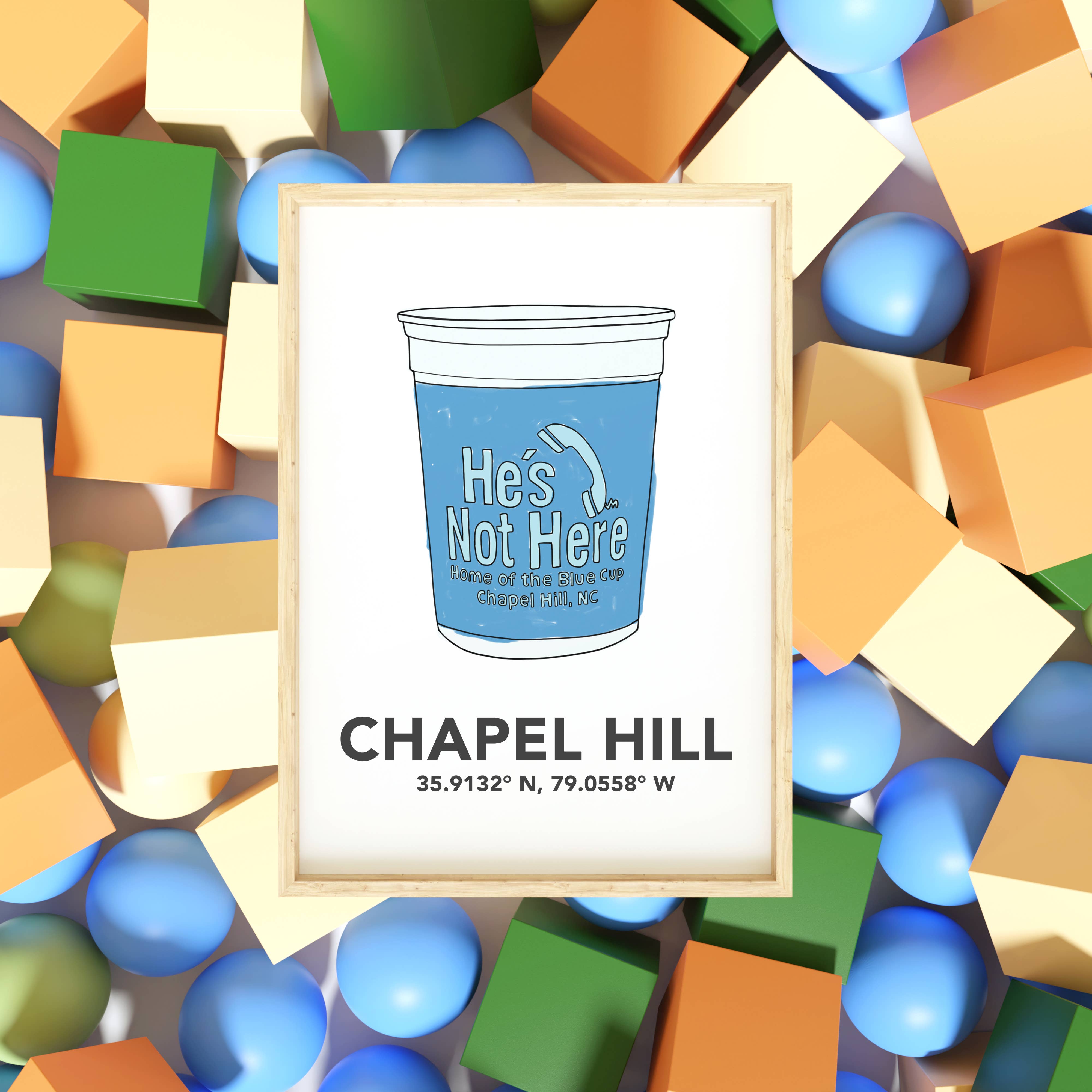 Nixie - Wholesale Art Print - UNC Chapel Hill Blue Cup Art Print4