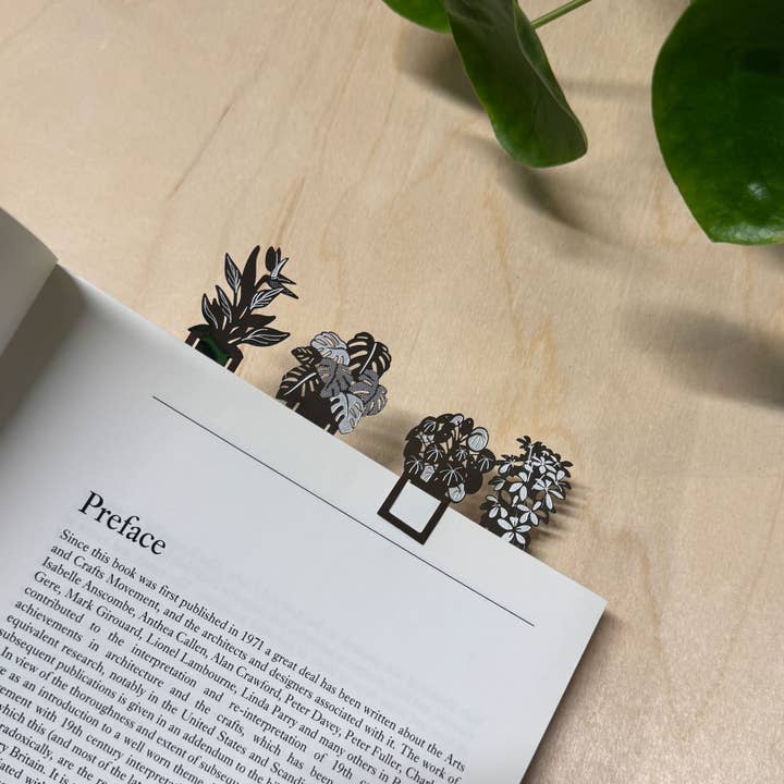 Another Studio UK - Wholesale Bookmark - Bookmark Set - Houseplant Page Marker Metal, Botanical Gift2