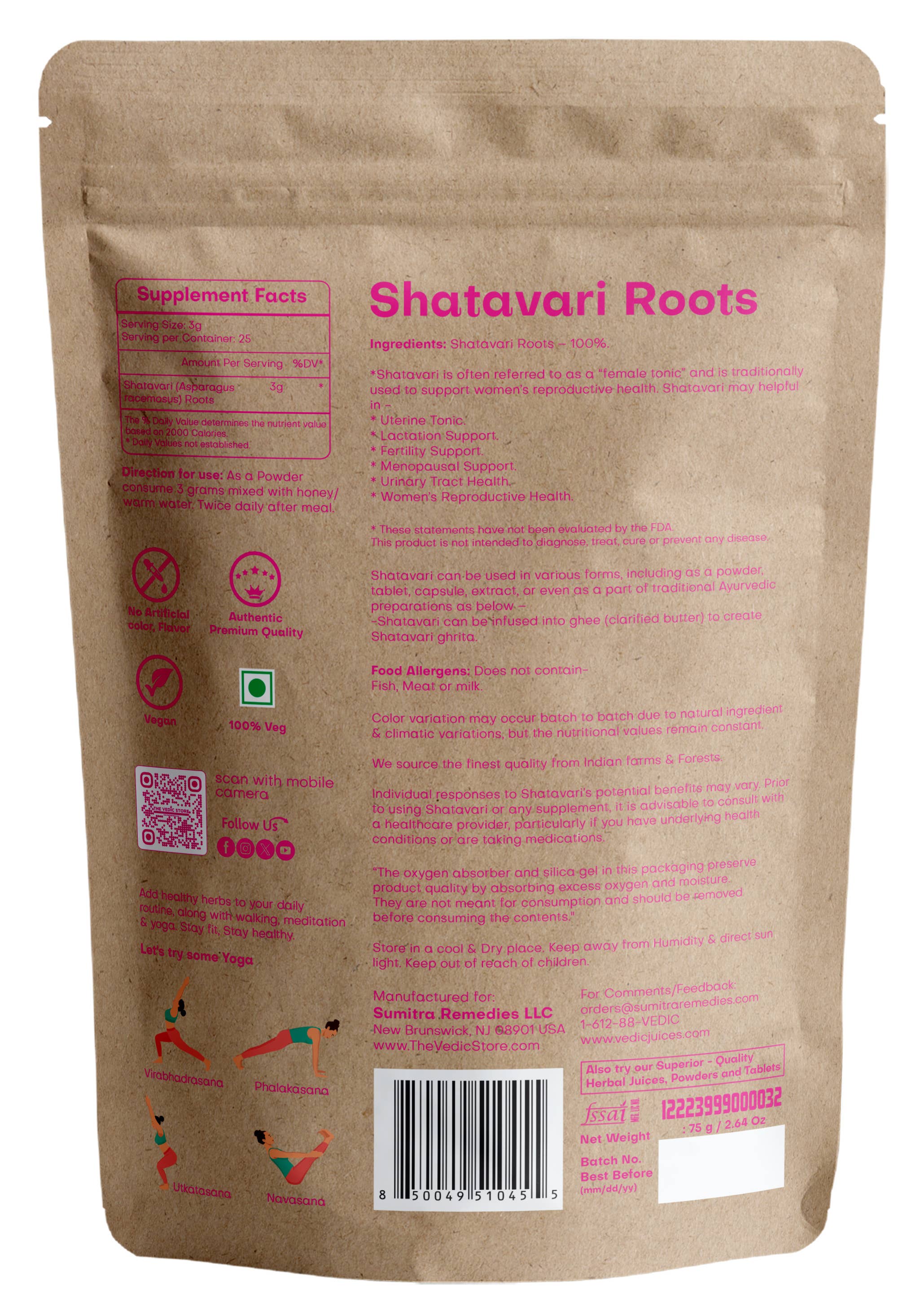 Vedic Juices - Wholesale Herbs - Vedic Herbs Shatavari Roots1