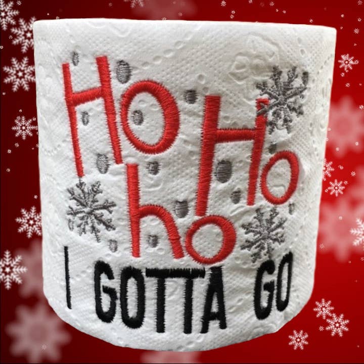 Designs by Robyn - Wholesale Gag Gift/Novelty Gift - Ho Ho Ho | Embroidered Toilet Paper | Gag Gift1