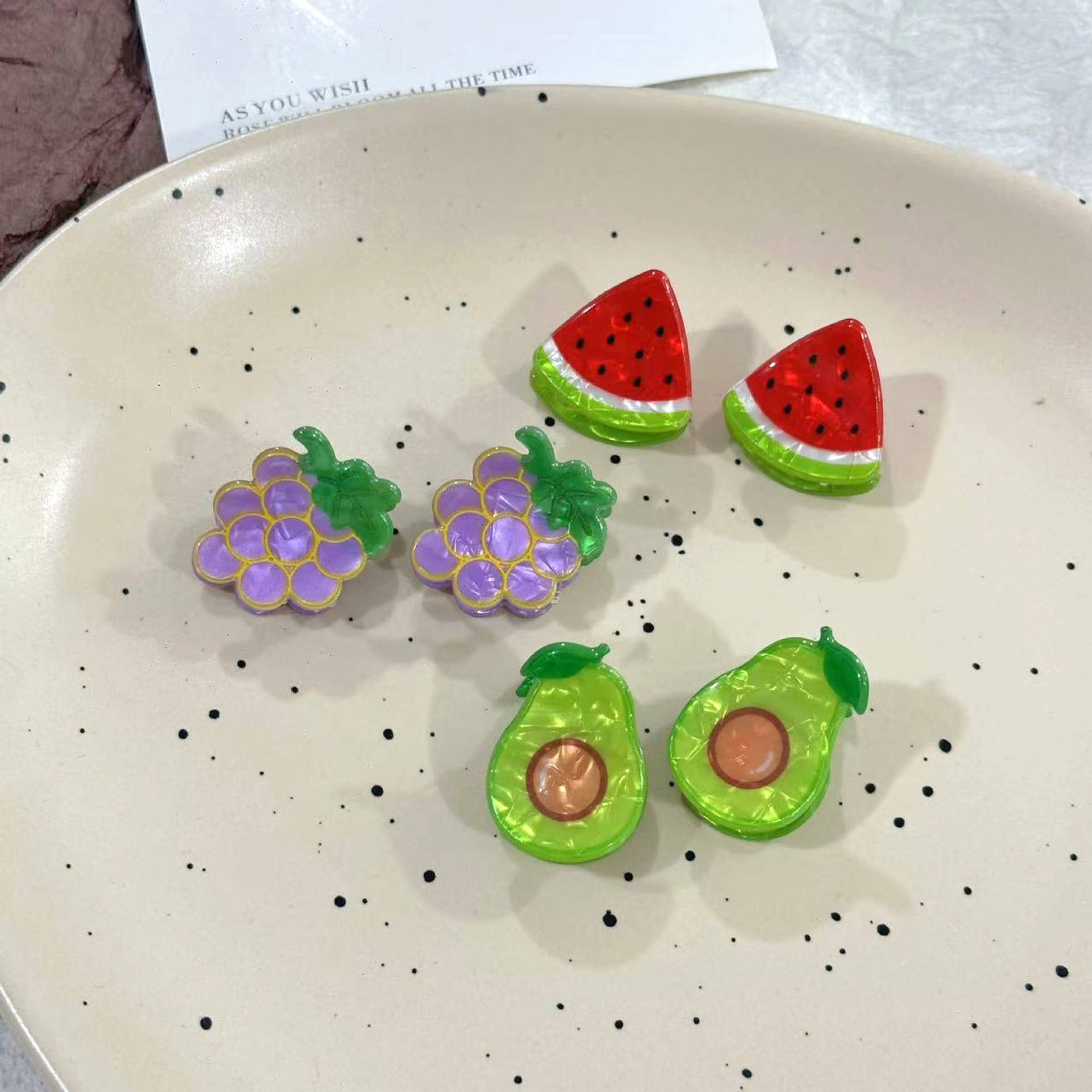 SoapElenGlen – wholesale Hårklämma - Dam – Akryl Söt Mini Fruktserie Hårkloklämma9