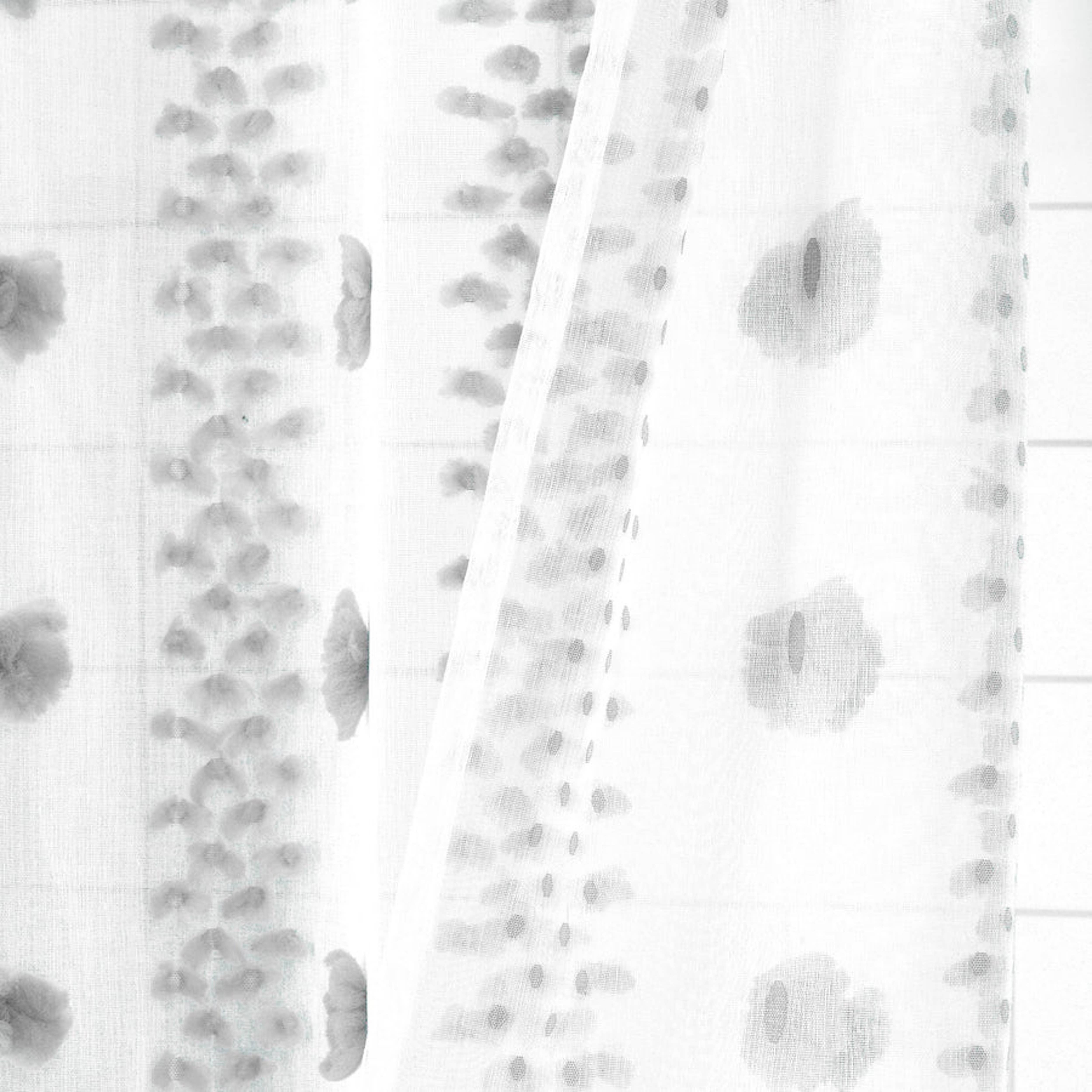 Dainty Home - Vente Rideaux de douche - Rideau de douche texturé en lin Cloud avec soufflets en forme de nuage, gris2