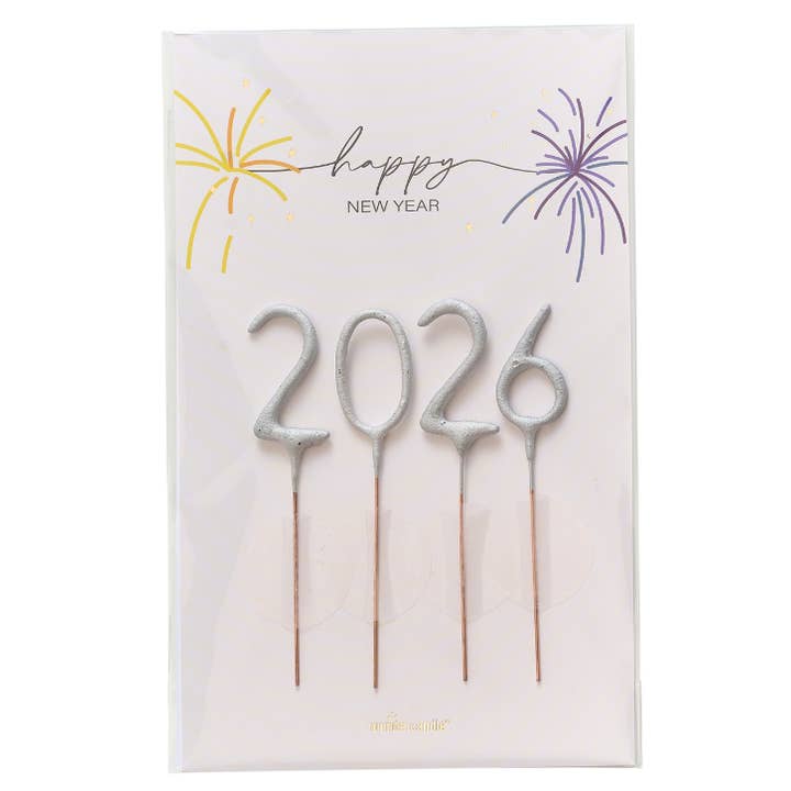 Happy New Year 2026 Silver Classic Wondercard for wholesale by Wondercandle