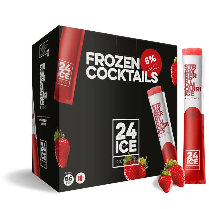24 ICE | FROZEN COCKTAILS - Vendita all'ingrosso Mix/sciroppo per cocktail - Daiquiri alla fragola ICE Cocktail surgelati