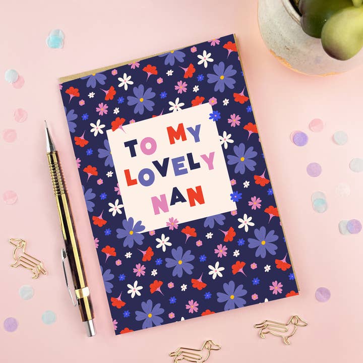 Tikkled Pink – wholesale Mother’s Day card – To My Lovely Nan Card | Grandma Card | Grandmother Card1