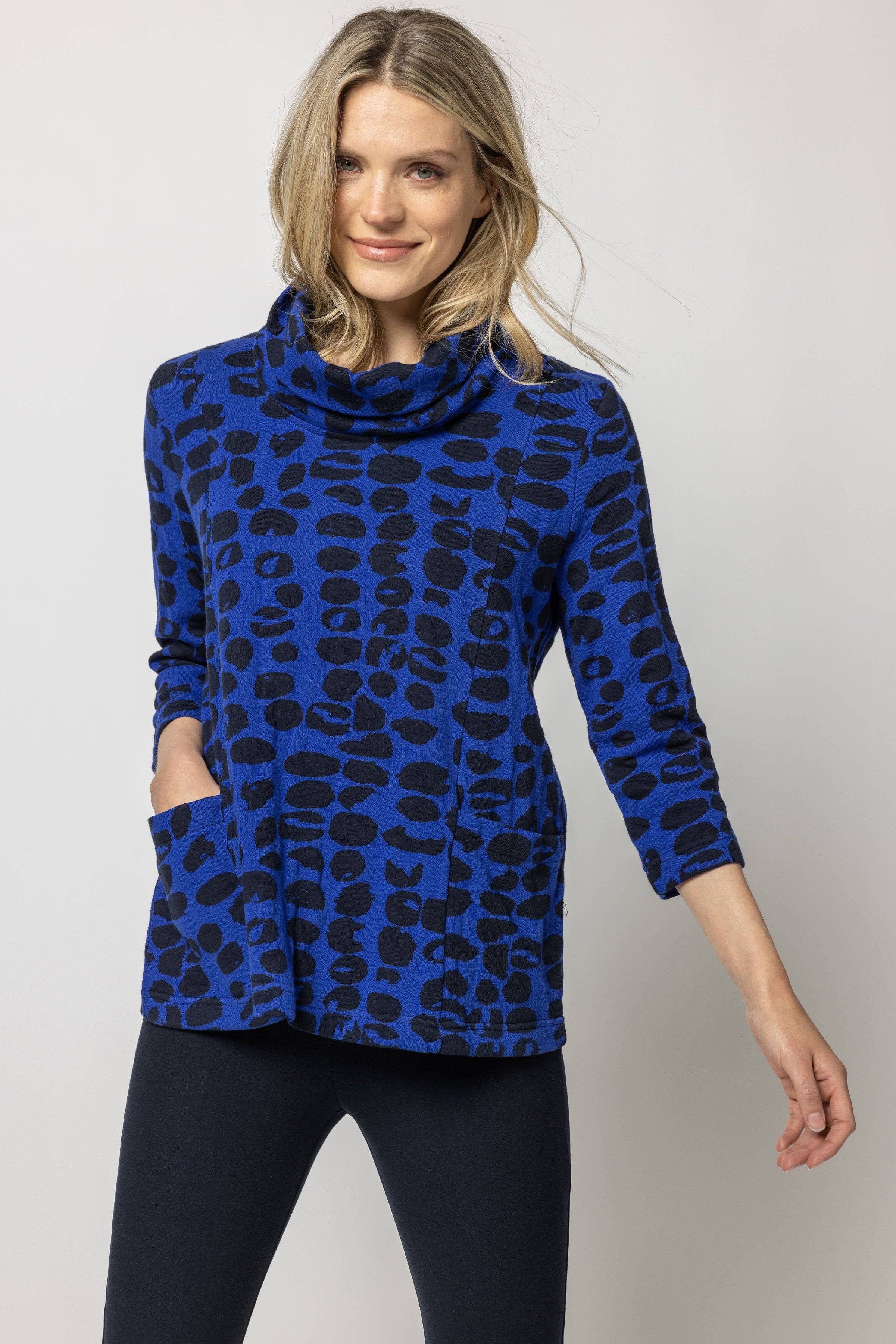Komil - Wholesale Blouse - Women's - Pebble Weave Cowl Top1