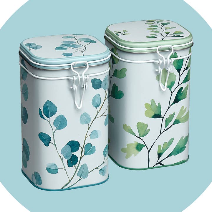 Barattoli in metallo con decoro alberi 250 g per la vendita all'ingrosso da parte di Eigenart