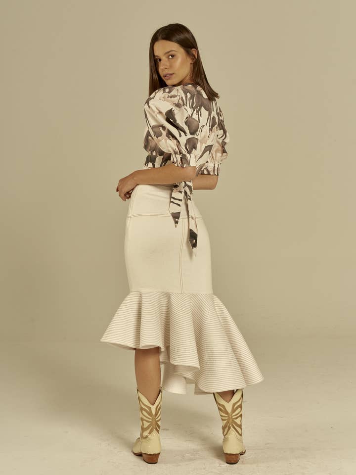 Rancho Pencil Midi Skirt for wholesale by Manifiesto