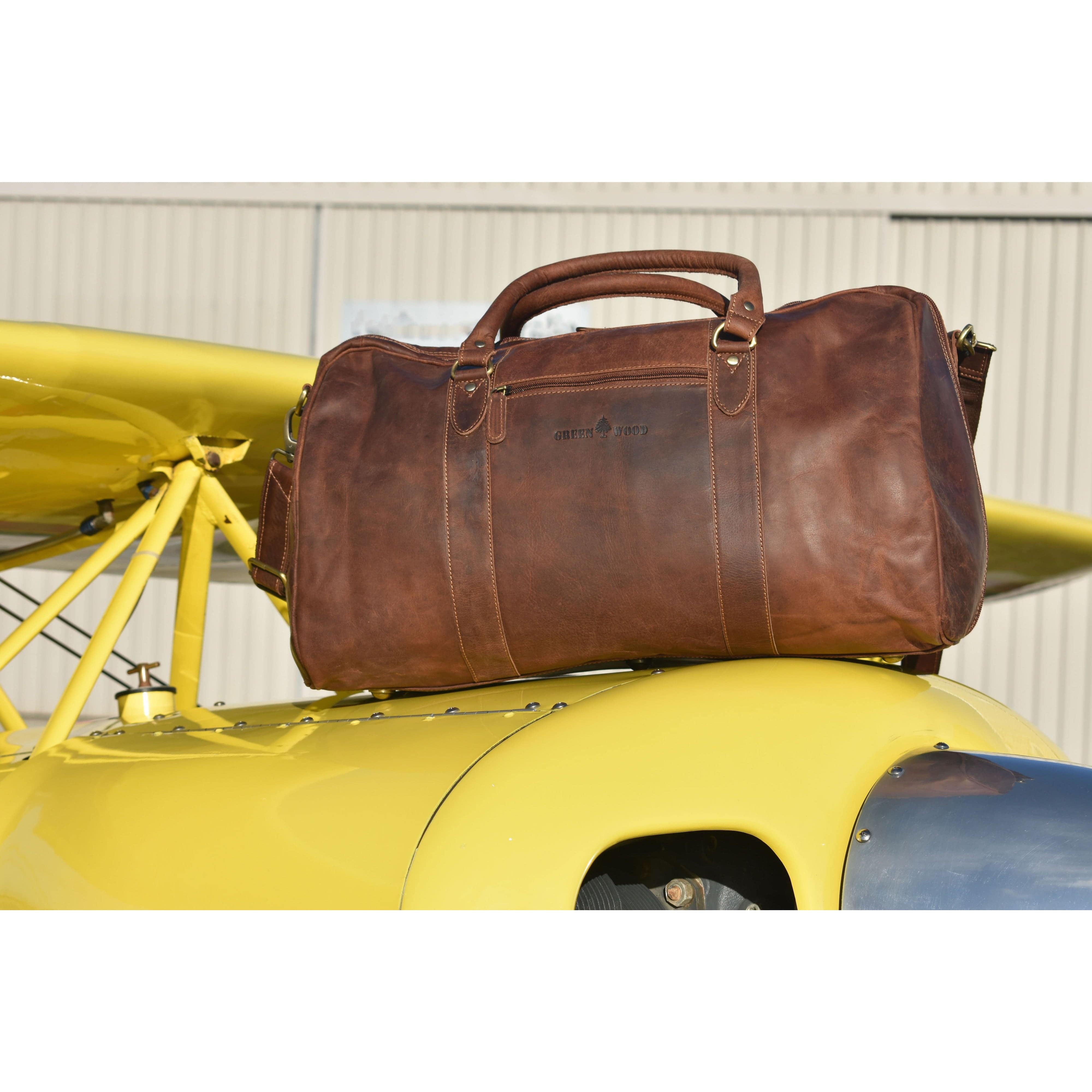 Greenwood Leather - Wholesale Weekender Bag - Unisex - Leather Overnight Travel Bag Victoria GW127955