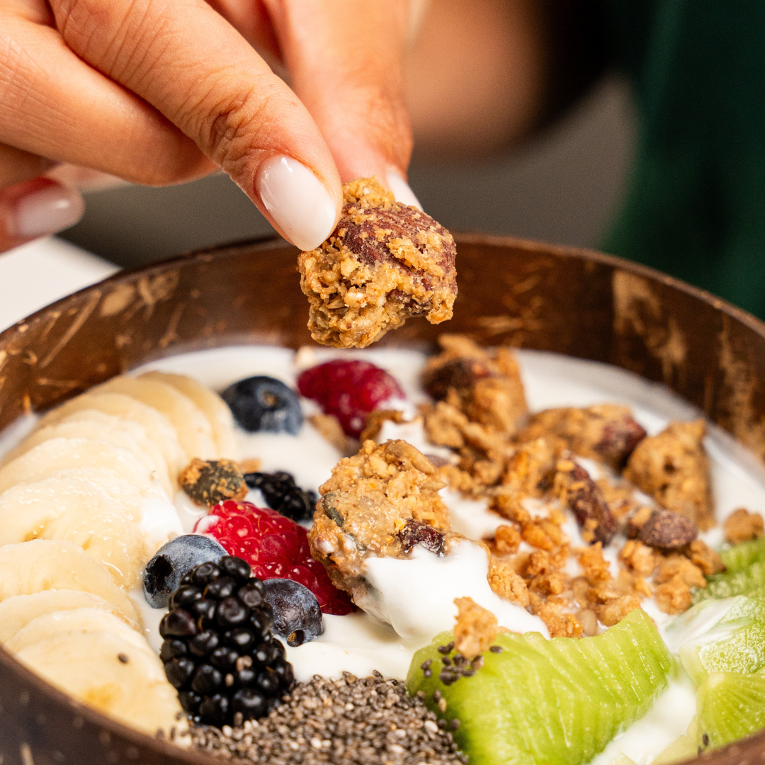 KeFood - Wholesale Granola - KETO GRANOLA WITHOUT SUGAR WITH CHOCOLATE CHIPS 225G6