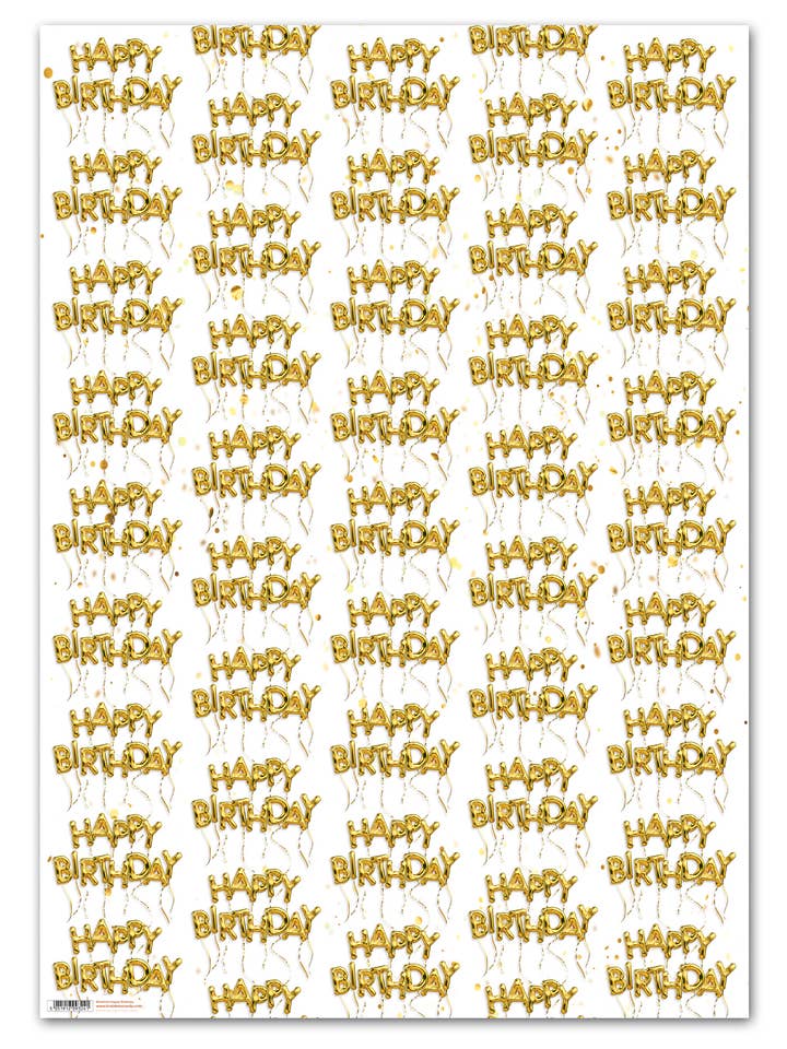 Lovely Gift Wrap Happy Birthday Blooney by Brainbox Candy for wholesale by Brainbox Candy