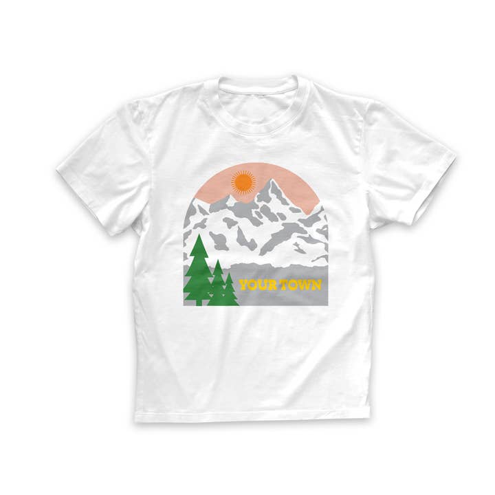 Personalized City Toddler T-Shirt - Snow Mountains View for wholesale by Rock Scissor Paper