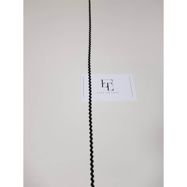 Lace To Love - Wholesale Ribbon - Gift Wrapping - Black Rick Rack Ribbon 3 mm Wide Sold by The Yard5