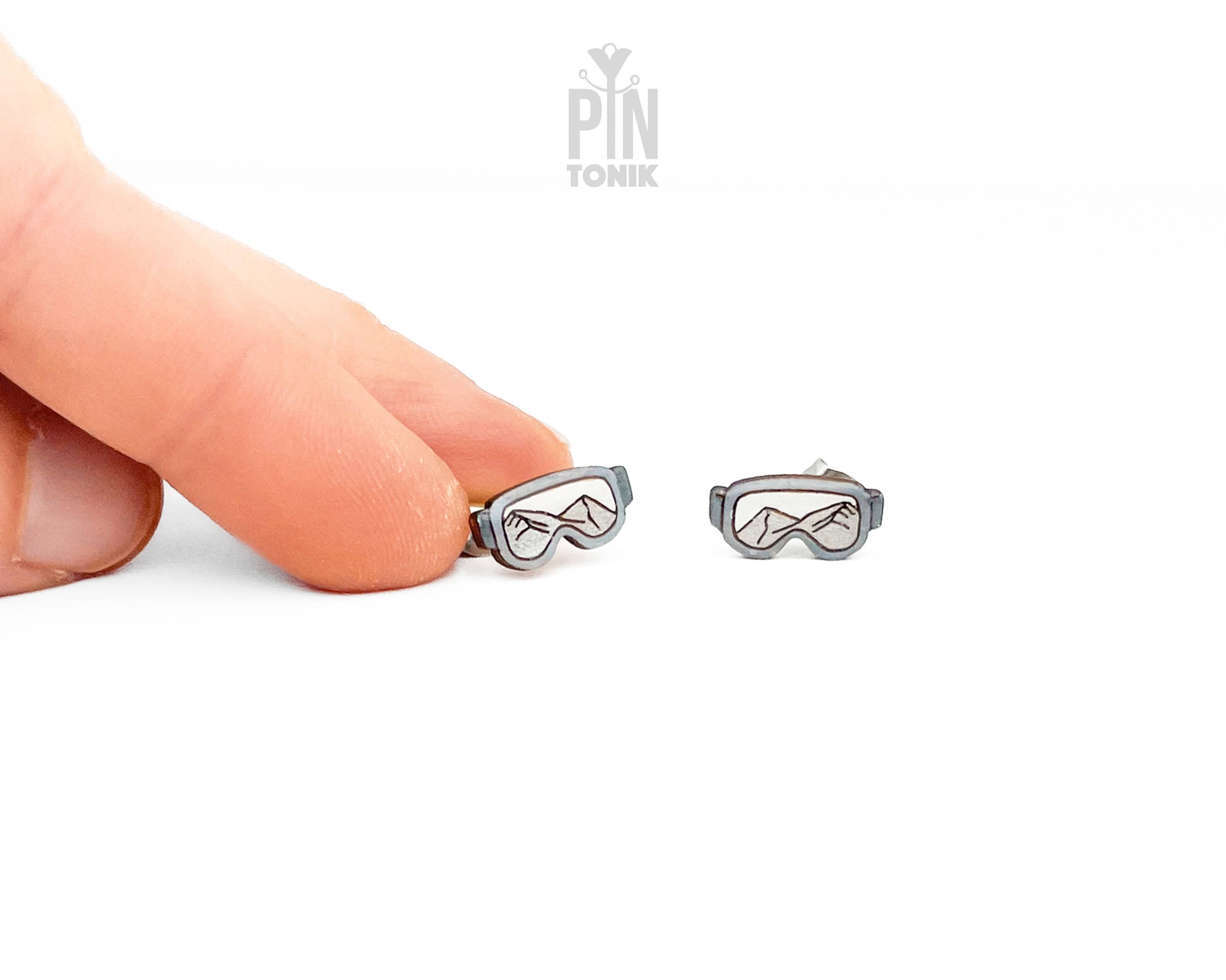 PinTonik - Wholesale Stud/Post Earrings - Ski Goggle Stud Earrings - Wooden Apres Ski Jewelry4