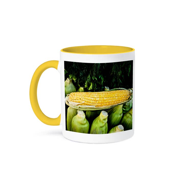 3dRose - Wholesale Coffee Mug - 3dRose, Corn cobs and green vegetables, Mug