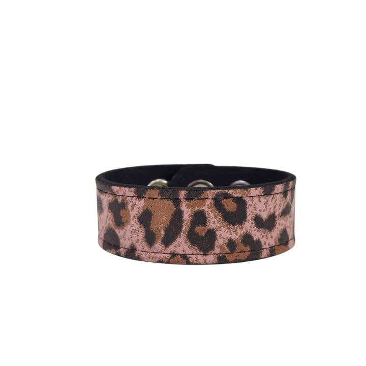 Funk Plus - Wholesale Bangle Bracelet - BC100CHEETAH GENUINE LEATHER LEOPARD CUFF SNAPPED BRACELET1
