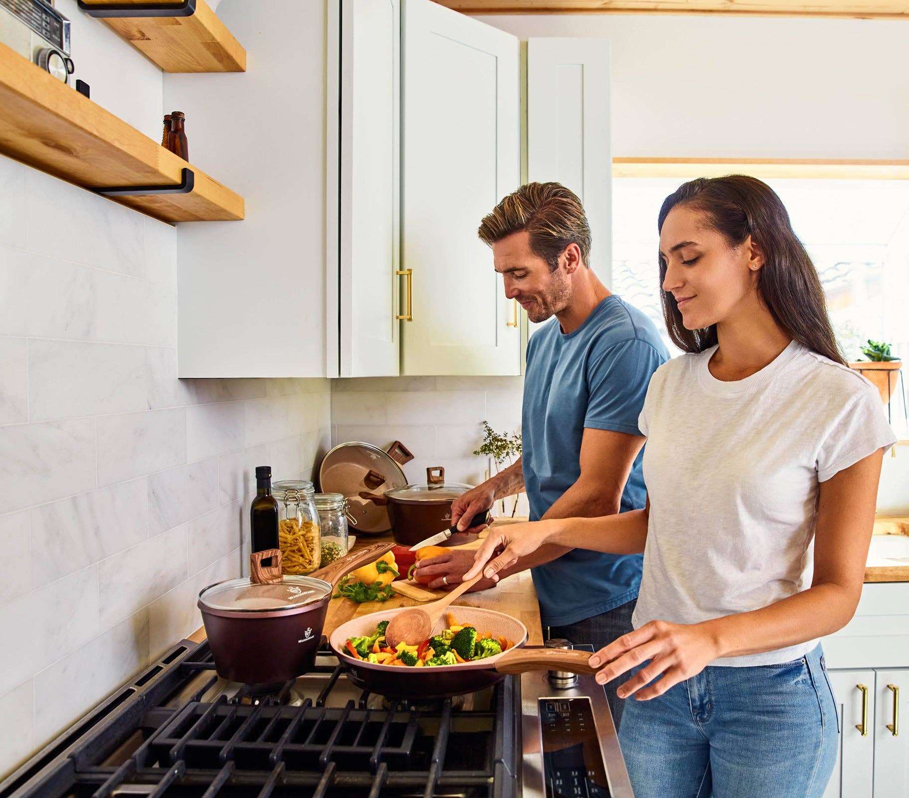 WaxonWare - Wholesale Cookware Set - Marbellous 7pc Non Stick Kitchen Cookware Set10