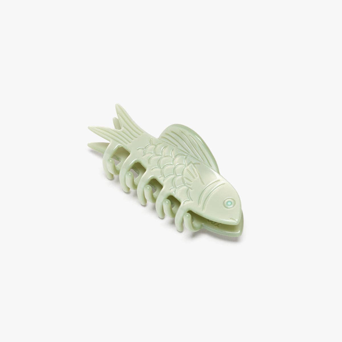 WINONA IRENE - Wholesale Hair Clip - Women's - Jade Green Fish Mini Acetate Hair Claw Clip Opal Rhinestones2