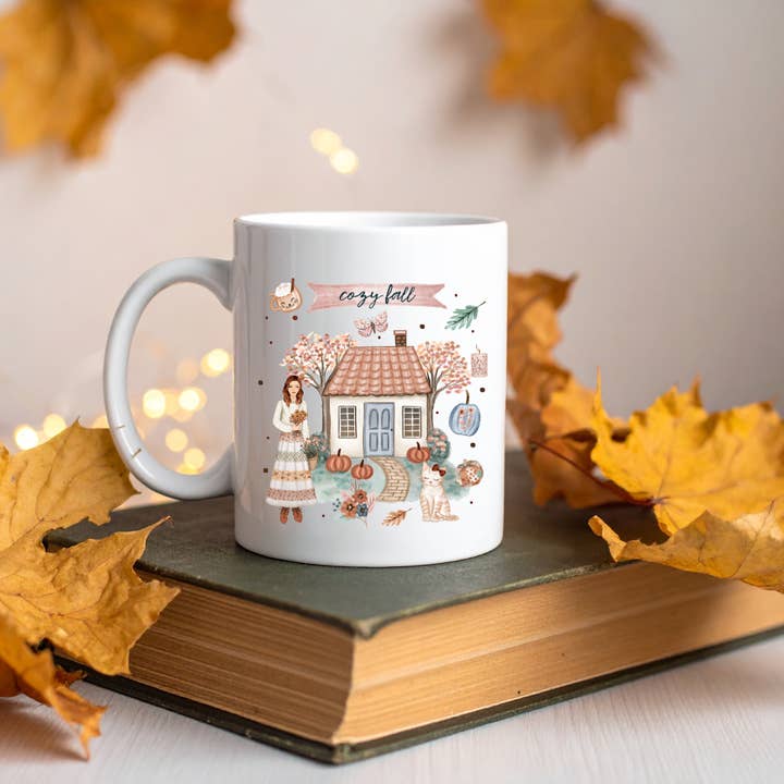 Keramiktasse „Ein Sonntag im September“ für den Großhandel von Les Moonettes