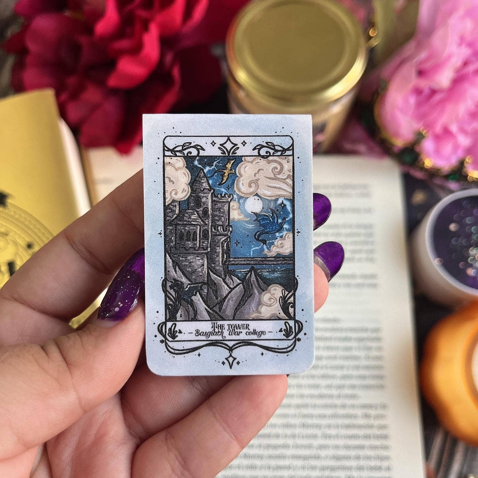 Alsace’s Art - Wholesale Bookmark - Xaden And Vi Baby Hug  And Basgiath Magnetic Bookmarks.1