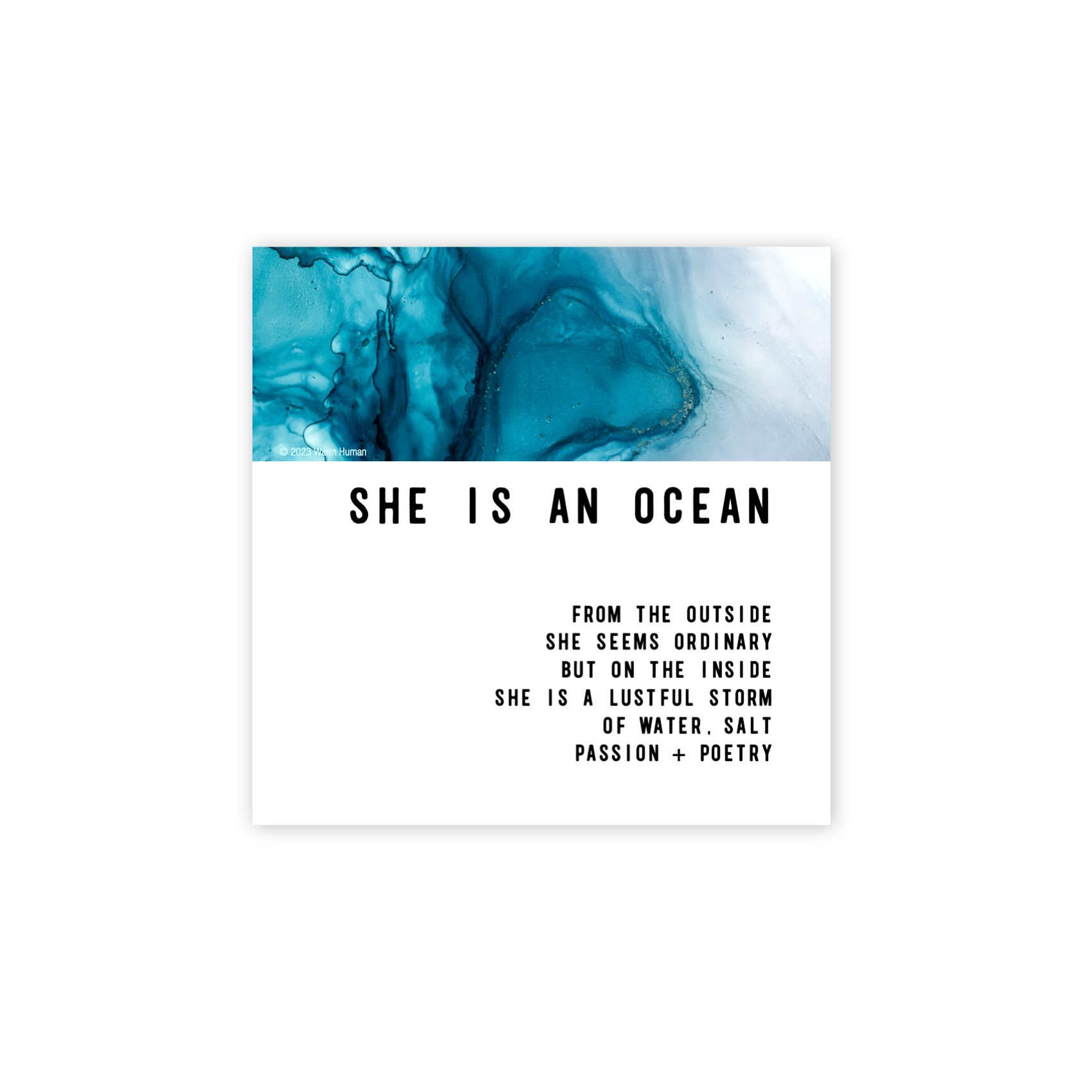 warm human - Wholesale Magnet - She Is An Ocean Magnet0