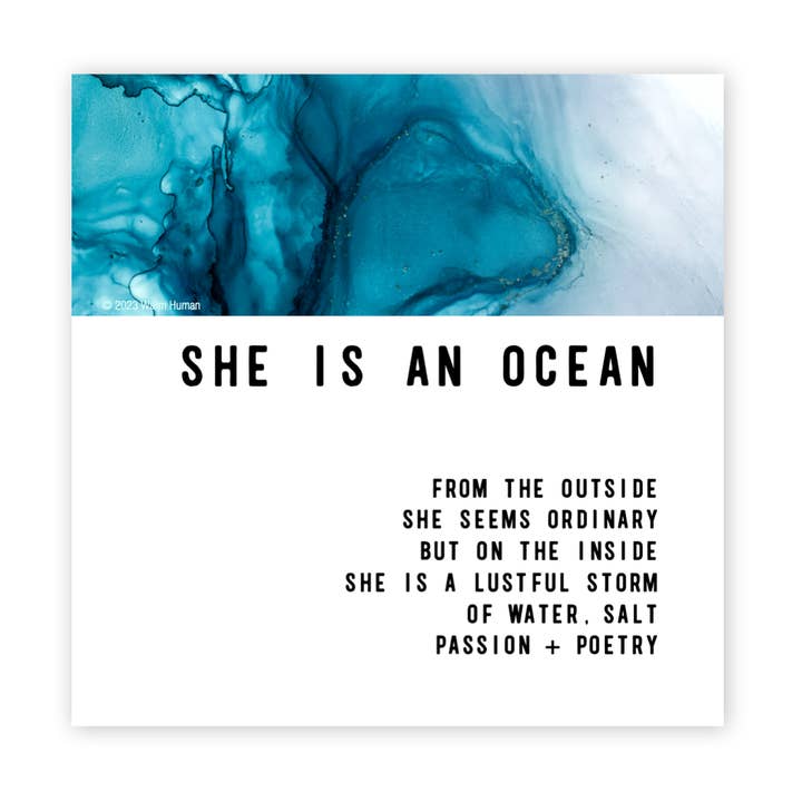 warm human - Wholesale Magnet - She Is An Ocean Magnet0