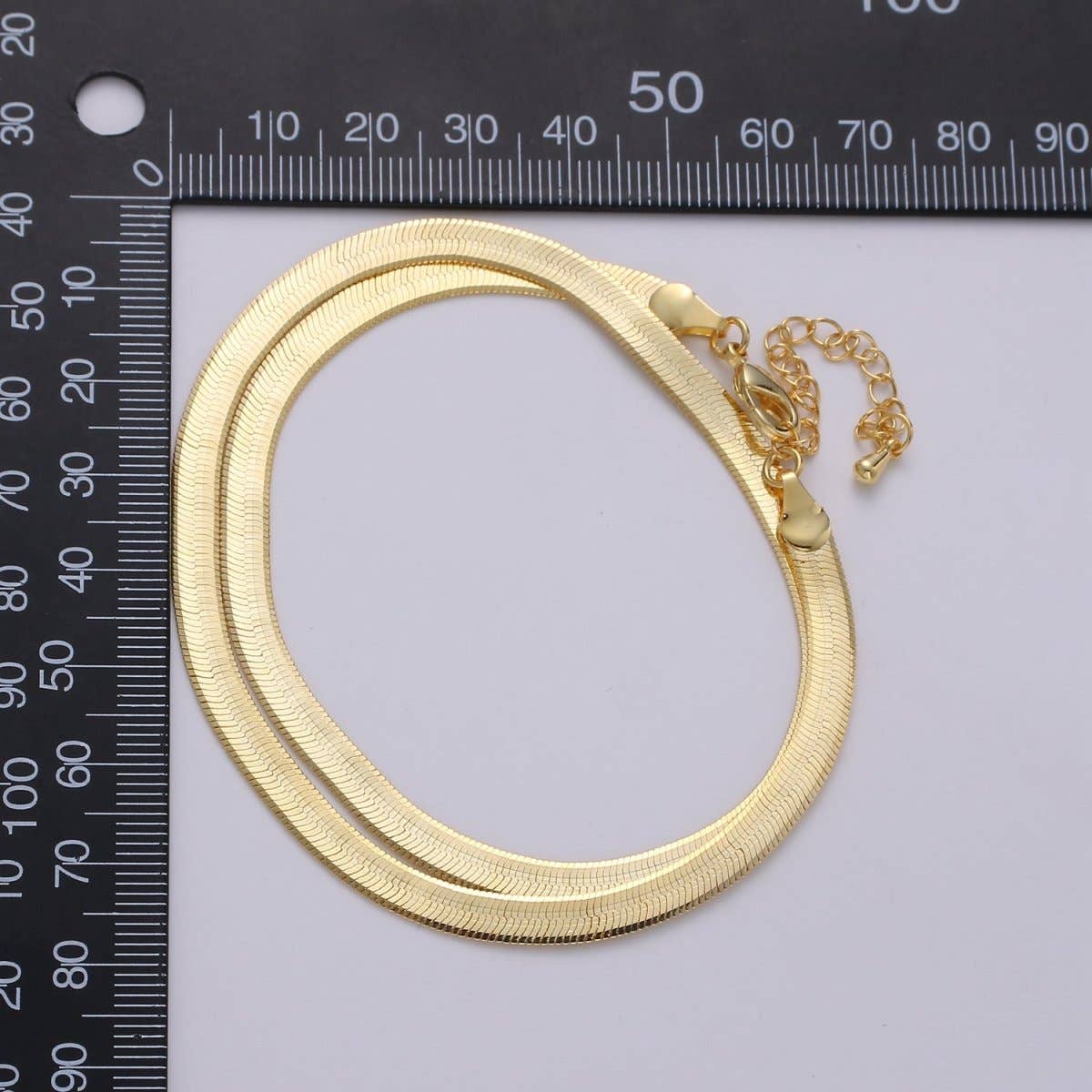 Aim Eternal - Wholesale Schakelketting - Vermeil Herringbone Ketting Verguld over Sterling Zilver Gedurfde Ketting 3, 4, 5mm brede Herringbone Ketting voor Gelaagde Ketting 16, 18, 20 Inch | CN-766 - CN-781, 930, 931, 932, 949, 950, 970 Uitverkoopprijzen1