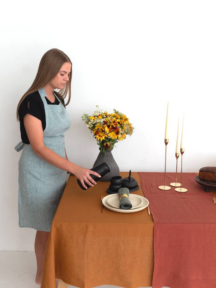 Leinen Küchenschürze KA001 für den Großhandel von Unique Linen