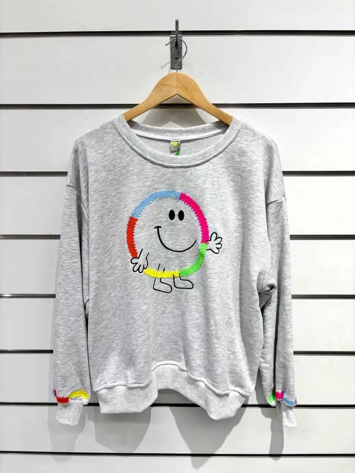 Chilli Girl Collection – wholesale Sweatshirt - Dam – Sweatshirt med rund hals och smileymotiv5
