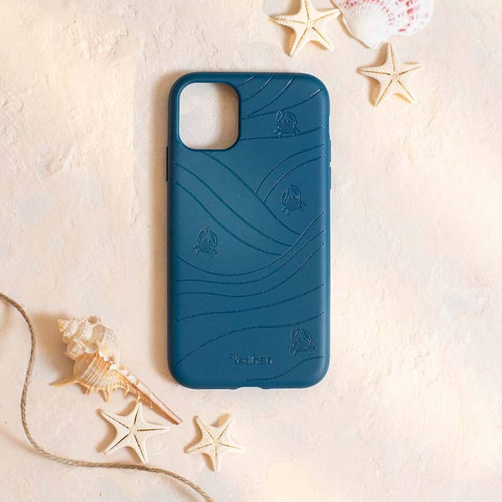 Redhan - Wholesale Phone Case - Unisex - Biodegradable and Eco-friendly Phone Case in Navy Blue Crabs5
