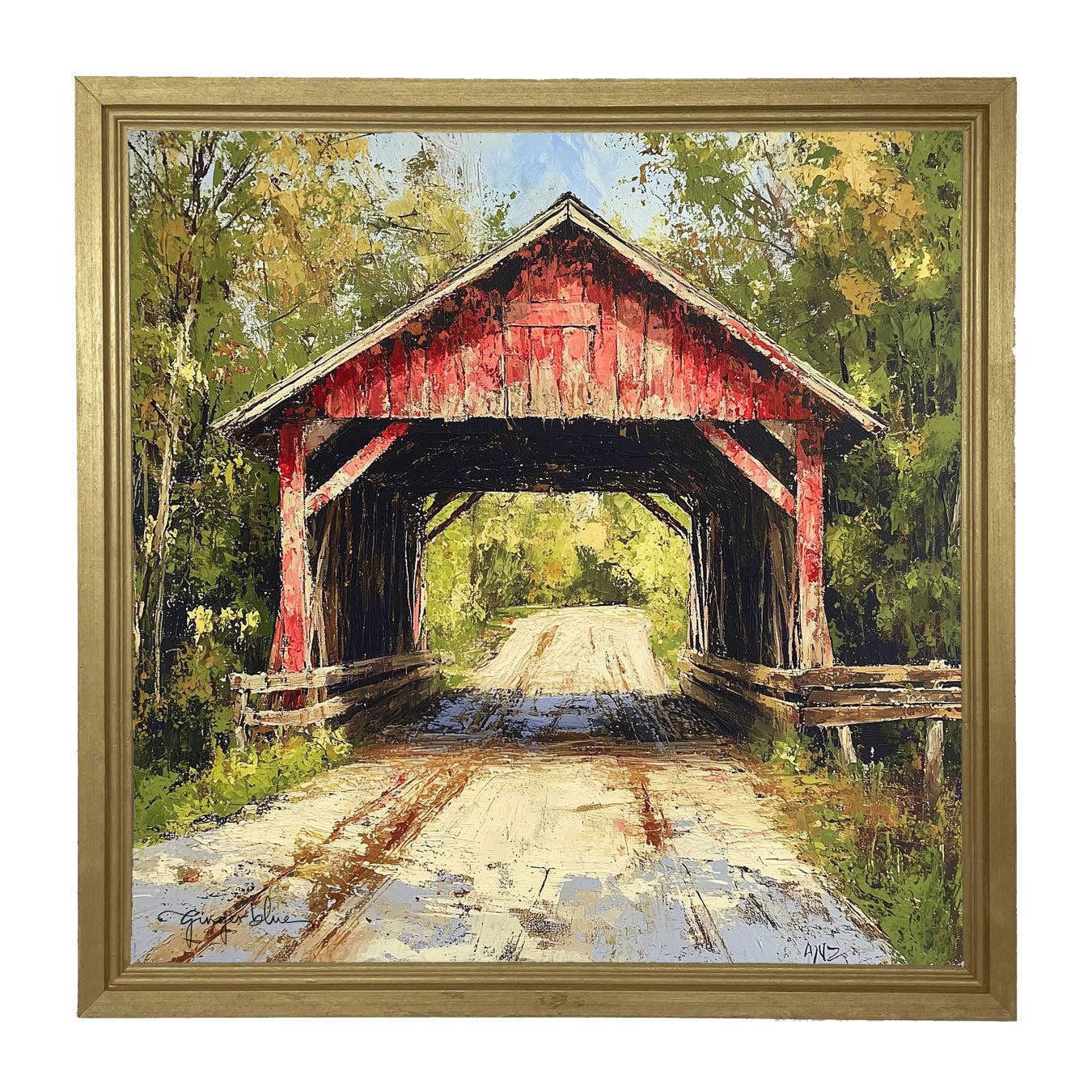 ginger blue - Wholesale Art Print - Covered Bridge7