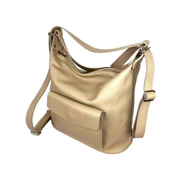 Chenson & Gorett – Großhandel Schultertasche – Damen – Echter Leder-Rucksack, umwandelbar in Schultertasche B2B10