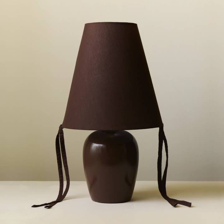 Appenzell Grande Brown Burgundy Bows Table Lamp for wholesale by Morel