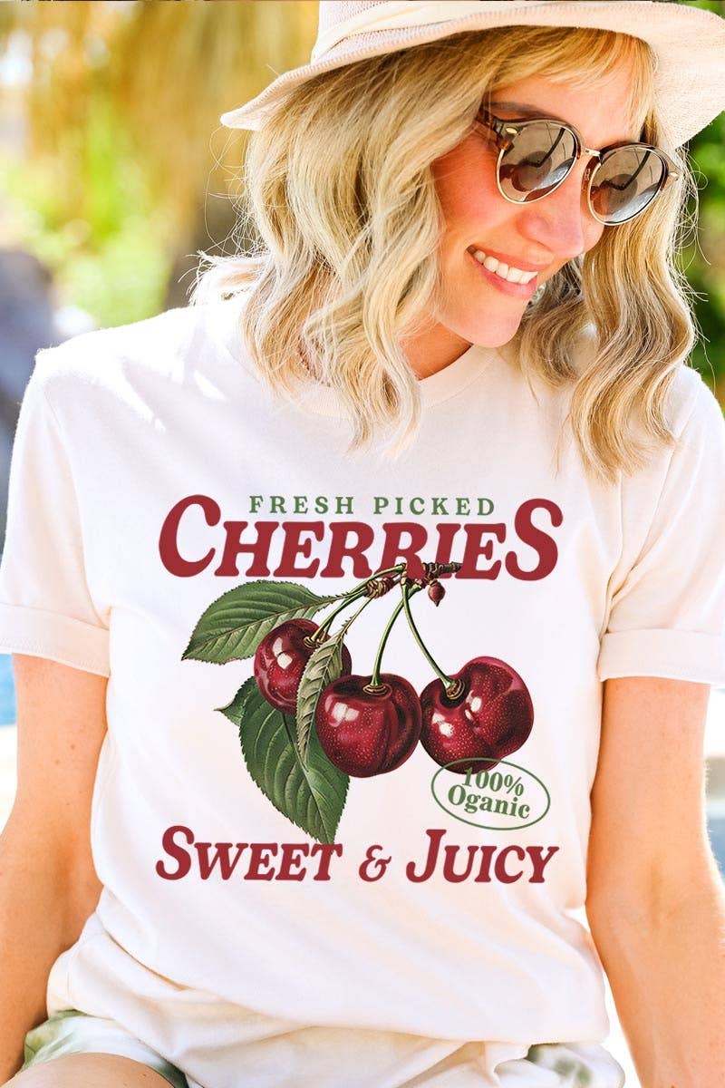 COLORBEAR - Wholesale T-Shirt (Graphic) - Women's - Fresh Picked Cherries Graphic Tee13
