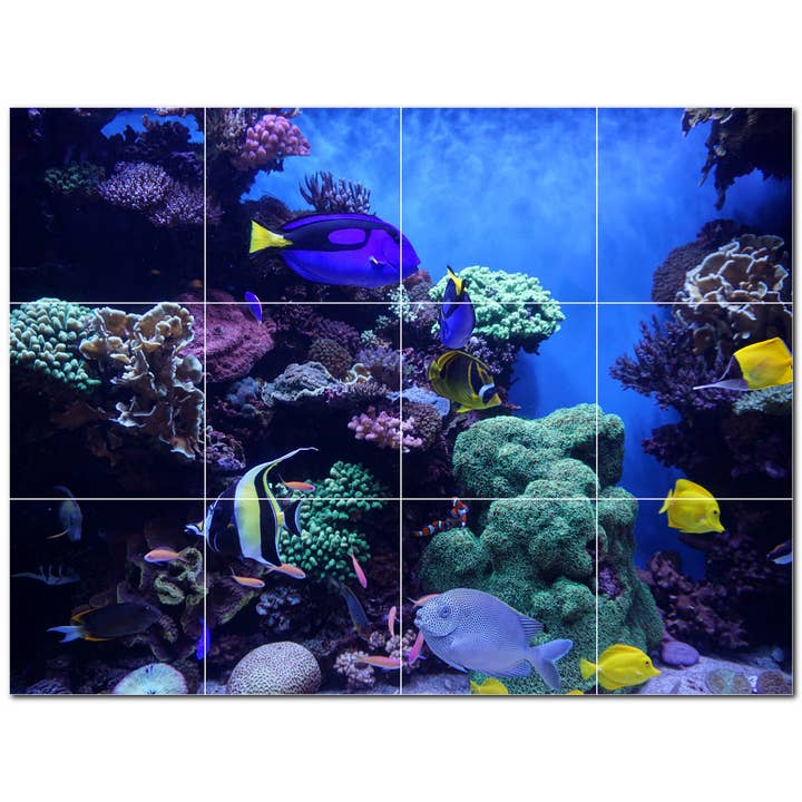 Mural de azulejos de cerámica Sea Life PT500428 para venta al por mayor de Picture-Tiles.com