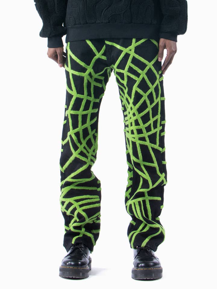 Grünes Web Jean für den Großhandel von Pretty Snake