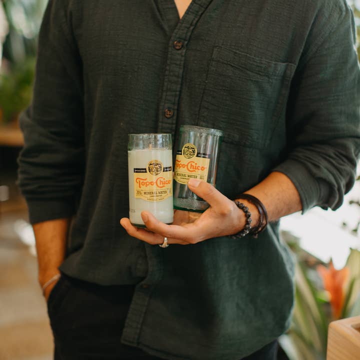 Project Happiness Candle Co. - Wholesale Drinking Glass/Cup - Topo Chico Drinking Glass