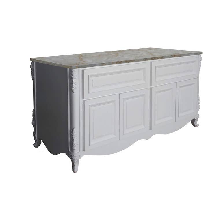 60" Kitchen Island Storage Cabinet Kitchen Dining Room Furniture with Embossment for wholesale by FIXTUREDISPLAYS